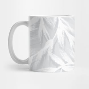 Painted Gray Leaves Mug